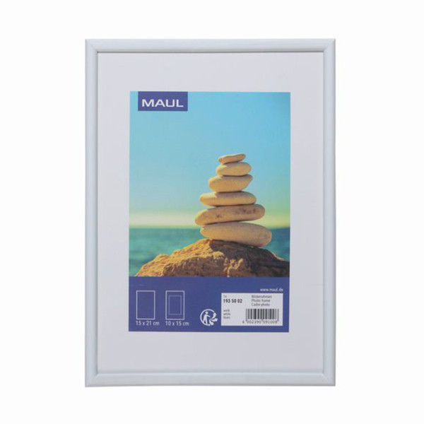 Maul white plastic photo frame, 15cm x 21cm 1935002 424855 - 1