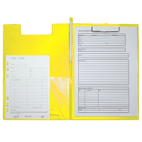 Maul yellow A4 portrait clipboard with cover (5-pack)