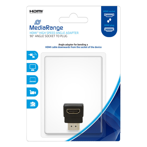 MediaRange black angle adapter, 90° MRCS166 361040 - 1