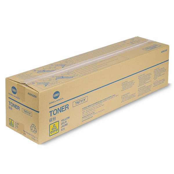 Minolta TN-711Y (A3VU250) yellow toner (original) A3VU250 072628 - 1