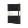 Moleskine black XL lined hard cover notebook