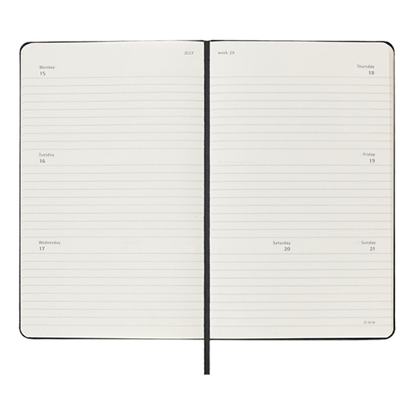 Moleskine black large hardcover 18 month weekly diary 2024/2025 DHB18WH3Y25 313231 - 2