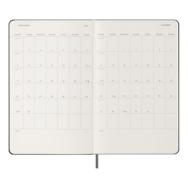 Moleskine black large hardcover 18 month weekly diary 2024/2025 DHB18WN3Y25 313222 - 3