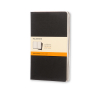 Moleskine black large lined soft cover notebook (3-pack)