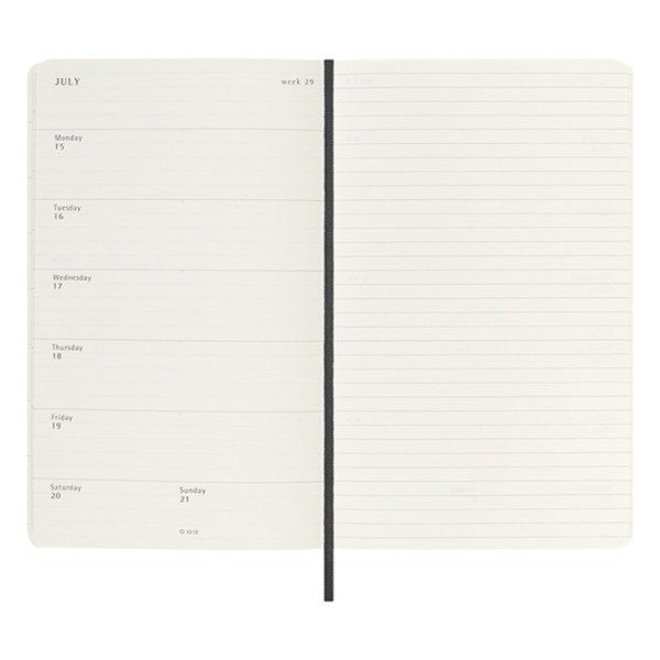 Moleskine black large softcover 2024/2025 18 month weekly diary DSB18WN3Y25 313226 - 2