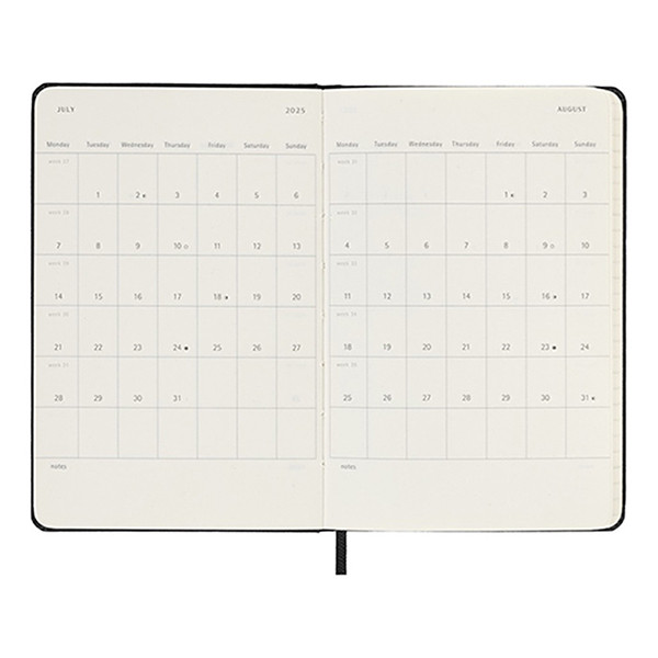 Moleskine black pocket hardcover 2024/2025 18 month weekly diary DHB18WN2Y25 313221 - 3