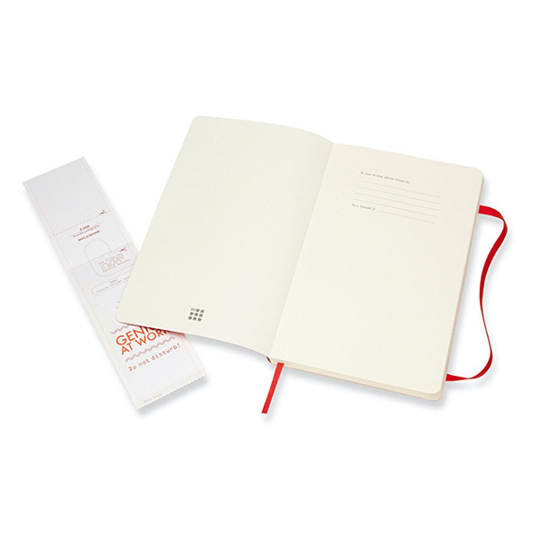 Moleskine red large blank soft cover notebook IMQP618F2 313062 - 2