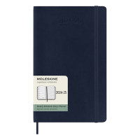 Moleskine sapphire blue large softcover 2024/2025 18 month weekly diary DSB2018WN3Y25 313229