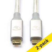 Nedis Apple iPhone USB-C to USB-C 3.2 white charging cable, 2 metre (2-pack)