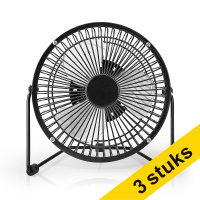 Nedis black 360° Rotatable USB fan, 15cm (3-pack)  225514