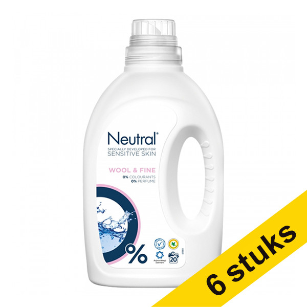 Neutral Fine liquid detergent, 1 litre (20 washes) (6-pack)  SNE01017 - 1