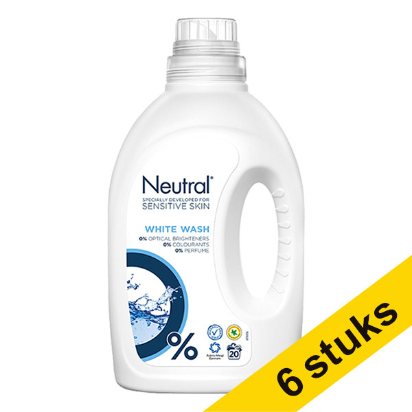 Neutral White detergent liquid, 1 litre (20 washes) (6-pack)  SNE01021 - 1