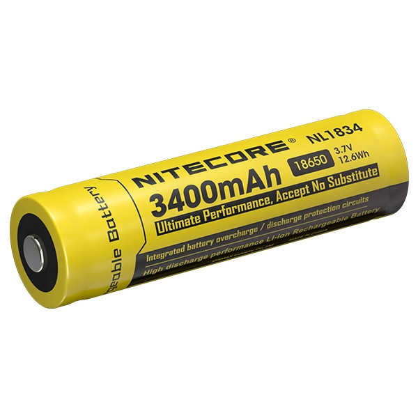 Nitecore 18650 button top battery, 3.7 V, 3400 mAh 18650 NL1834 ANB00818 - 1