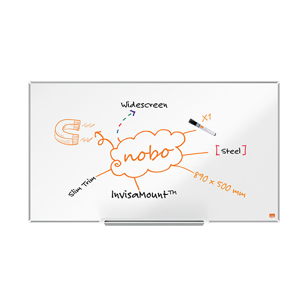 Nobo Impression Pro Widescreen lacquered steel magnetic whiteboard, 89cm x 50cm 1915254 247397 - 5