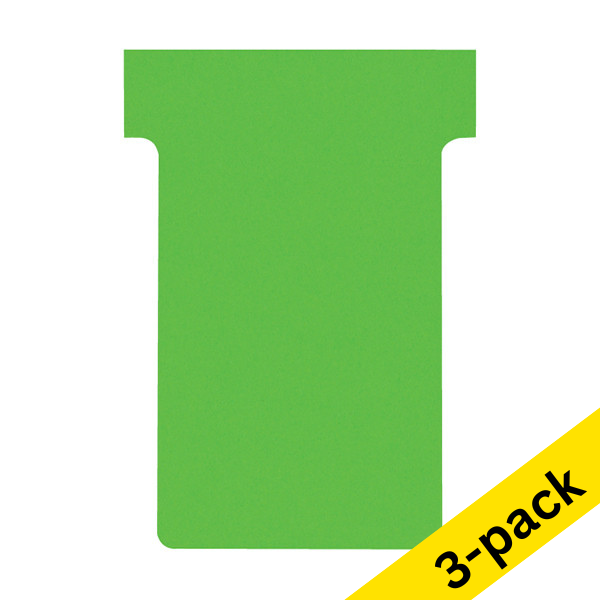 Nobo green T-cards, size 2 (3 x 100-pack)  247540 - 1