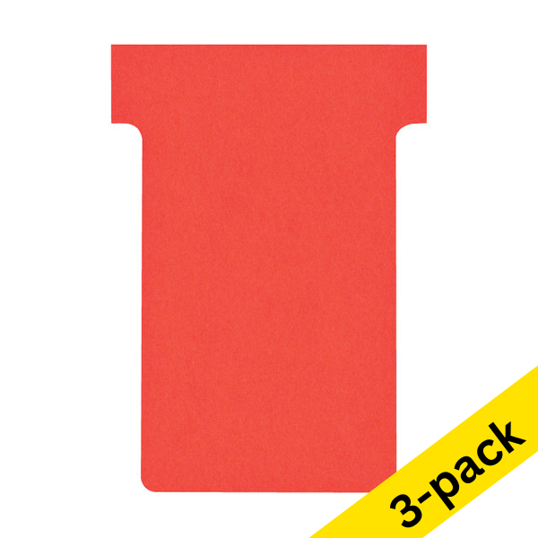 Nobo red T-cards, size 2 (3 x 100-pack)  247542 - 1