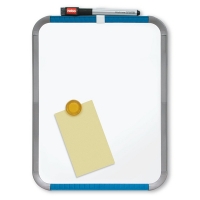 Nobo slimline silver painted steel magnetic whiteboard, 36cm x 28cm QB05442CD 247141