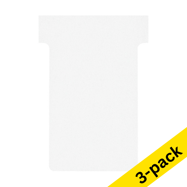 Nobo white T-cards, size 2 (3 x 100-pack)  247548 - 1