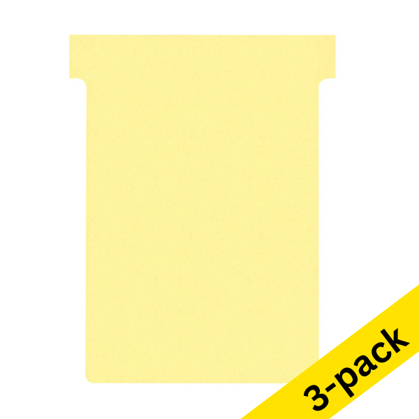 Nobo yellow T-Cards, size 3 (3 x 100-pack)  247546 - 1