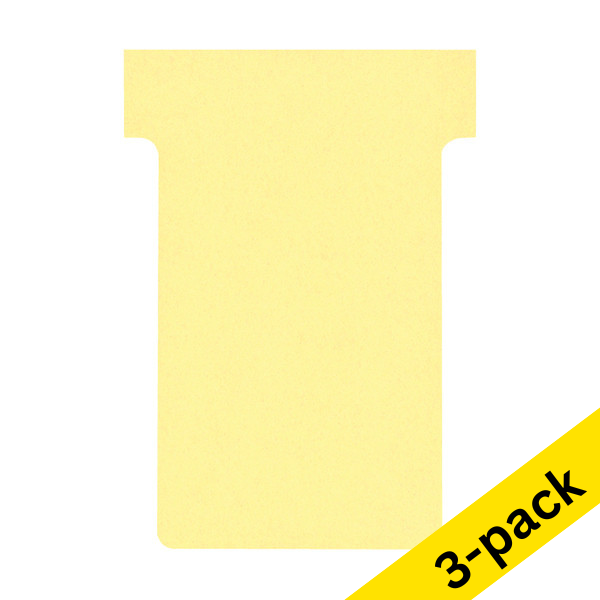 Nobo yellow T-cards, size 2 (3 x 100-pack)  247539 - 1