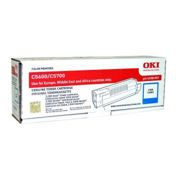 OKI 43381907 cyan toner (original OKI) 43381907 035830 - 1