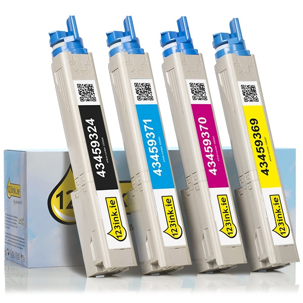 OKI 43459324 and 43459369/70/71 toner 4-pack (123ink version)  130079 - 1