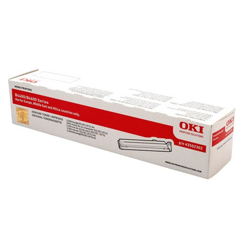 OKI 43502302 black toner (original OKI) 43502302 035924 - 1