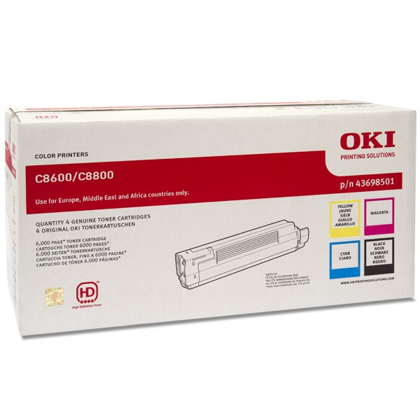 OKI 43698501 toner rainbow pack (original OKI) 43698501 054654 - 1