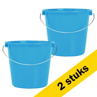 2 x 123ink blue household bucket, 5 litres