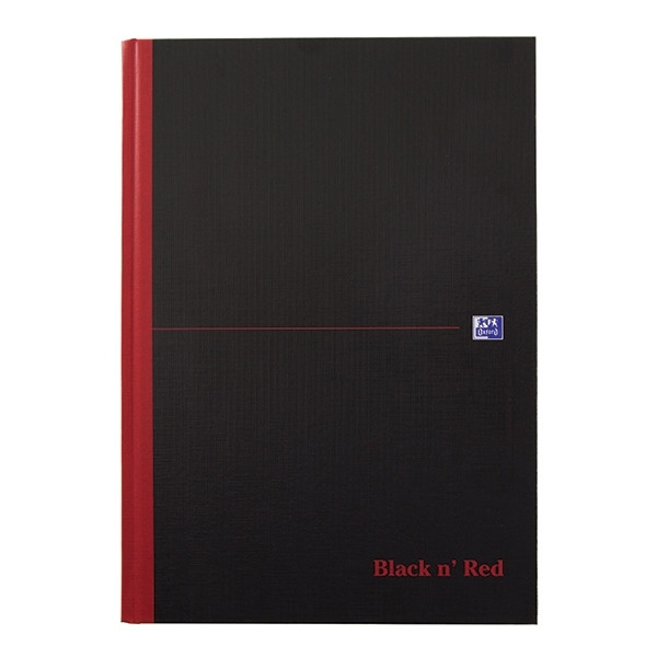 Oxford Black n 'Red A4 checkered hardback notebook, 96 sheet 400047607 260009 - 1