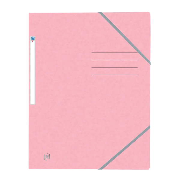 Oxford Top File+ pastel pink cardboard elastic folder 400116353 260138 - 1