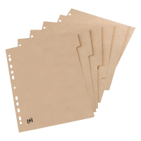 Oxford Touareg beige A4 cardboard tabs with 6 tabs (11 holes) 100204978 260324