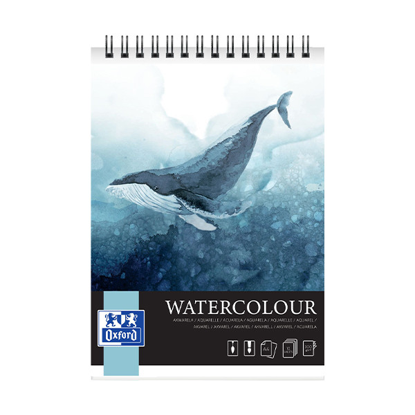 Oxford Watercolour A4 spiral watercolour sketchpad, 300 grams (10 sheets) 400167561 237649 - 1