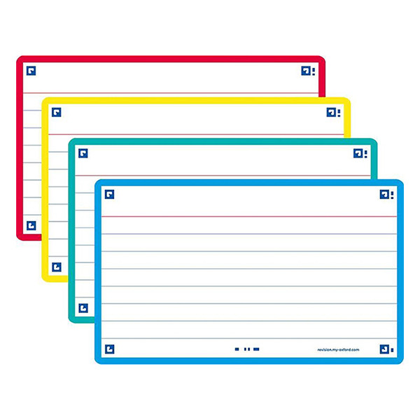 Oxford assorted A7 ruled flashcards (80-pack) 400137329 260227 - 1