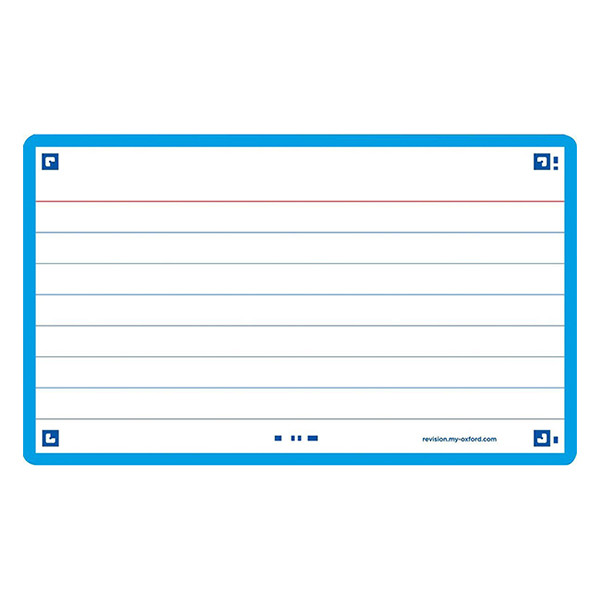 Oxford turquoise A7 ruled flashcards (80-pack) 400133876 260203 - 1