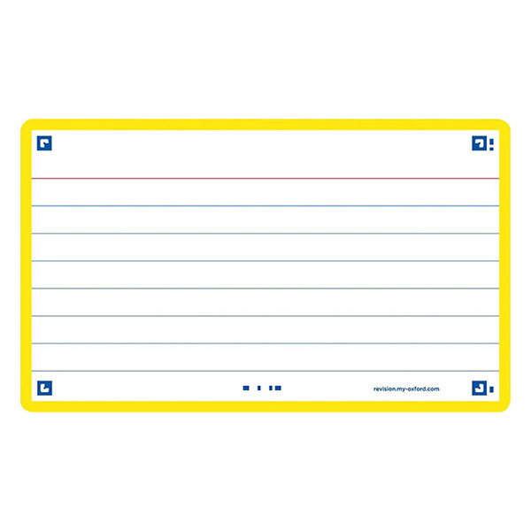 Oxford yellow A7 ruled flashcards (80-pack) 400133883 260195 - 1