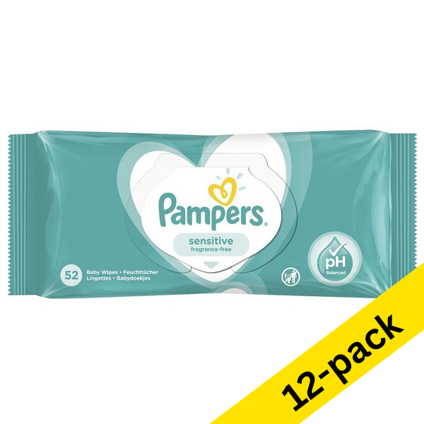 Pampers Sensitive wipes (12 x 52-pack)  SPA00191 - 1