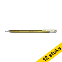 Pentel Dual Metallic roller pen gold (12-pack)