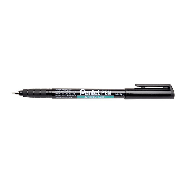 Pentel NMF50 black permanent marker (0.6mm round) 003932 210339 - 1