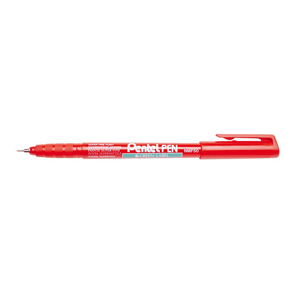 Pentel NMF50 red permanent marker (0.6mm round) 003945 210340 - 1