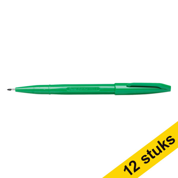 Pentel Sign S520 green fineliner, 0.8mm, (12-pack)  210083 - 1