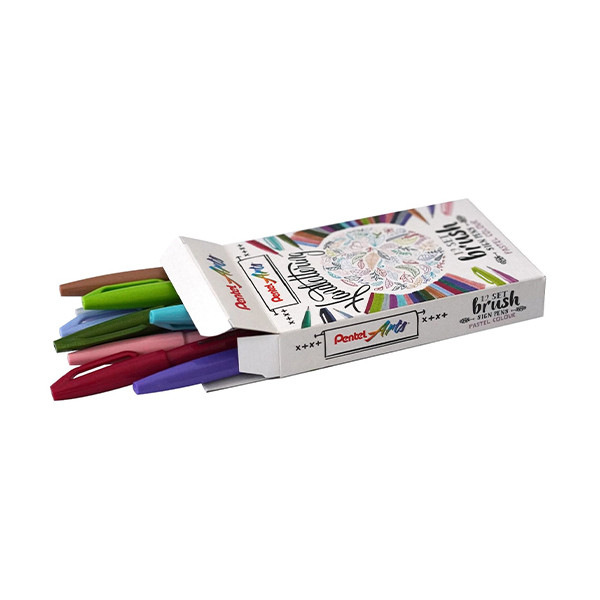 Pentel Sign SES15C pastel coloured brush pens set (12-pack) 018419 210336 - 1