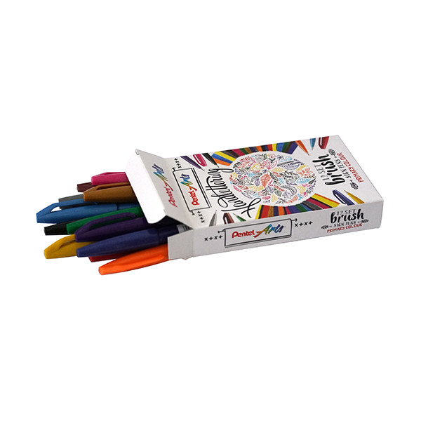 Pentel Sign SES15C primary colours brush pens set (12-pack) 016685 210335 - 1