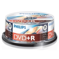 Philips DVD+R 25 in cakebox DR4S6B25F/00 098011