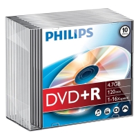 Philips DVD+R slimline box of 10 DR4S6S10F/00 098009