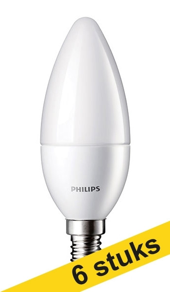 Philips E14 LED matt candle bulb 5.5W (40W) (6-pack)  LPH00109 - 1