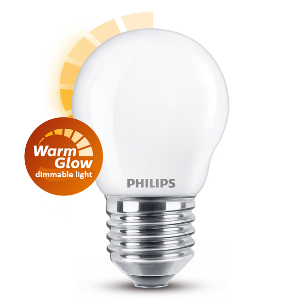 Philips E27 LED WarmGlow matte ball bulb 3.4W (40W) 929003013601 LPH02586 - 1