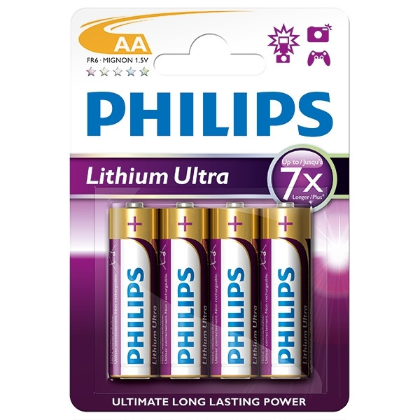 Philips Lithium Ultra FR6 mignon AA battery (4-pack) FR6LB4A/10 098308 - 1