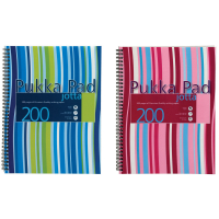 Pukka Pad Jotta A4 blue/pink striped wirebound notebook (3-pack) JP018 299123