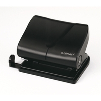 Q-Connect KF01234 black medium duty 2-hole punch (20-sheets) KF01234 235106